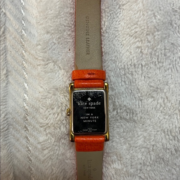 Kate Spade Gold Case Watch with Orange Strap - Picture 6 of 13